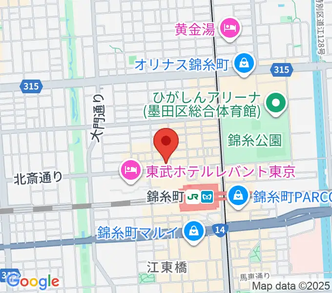 錦糸町アーリーバードの地図