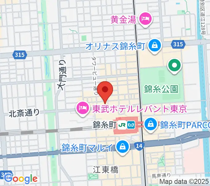錦糸町アーリーバードの地図
