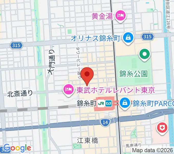 錦糸町アーリーバードの地図