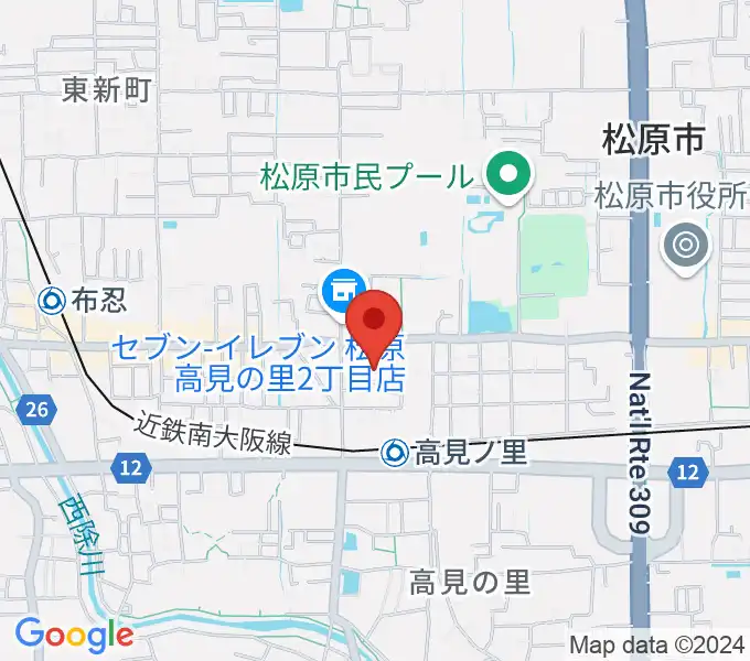 キーススタジオの地図