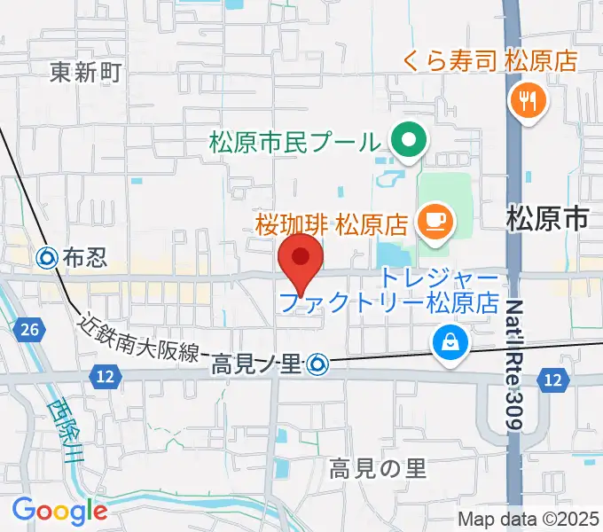 キーススタジオの地図