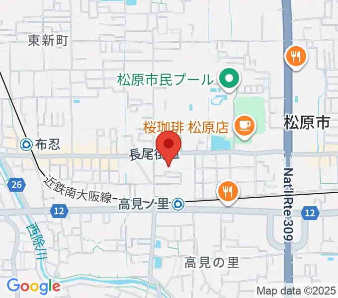 キーススタジオの地図