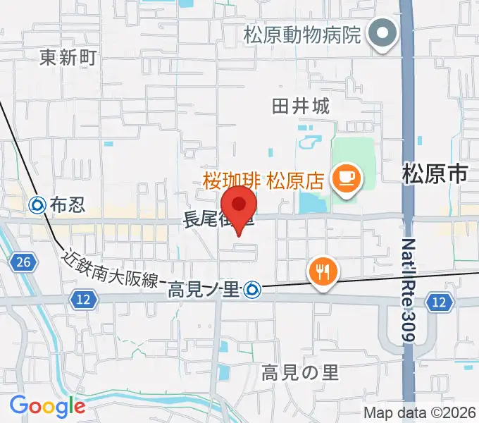 キーススタジオの地図