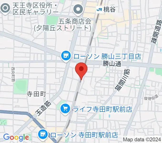 桃谷エムズホールの地図