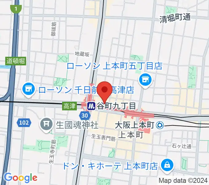 谷町九丁目サブの地図