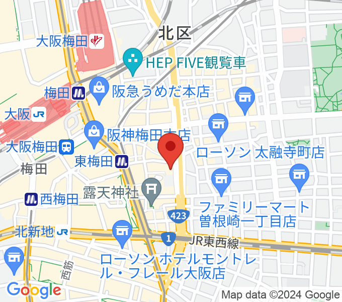大阪梅田 Bar真湯の場所