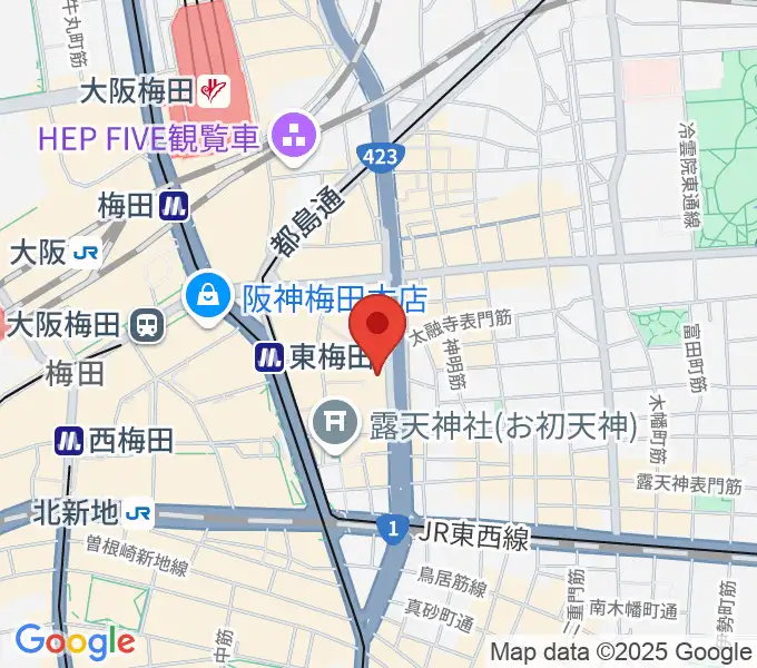 大阪梅田 Bar真湯の地図