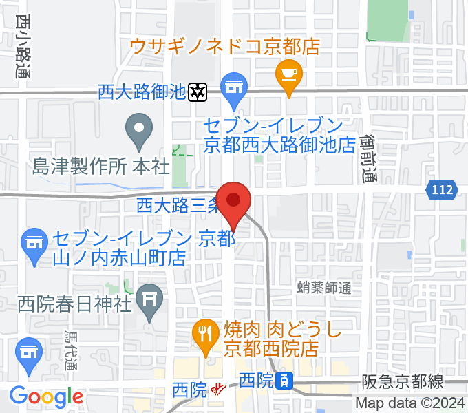 京都西院ウーララの場所