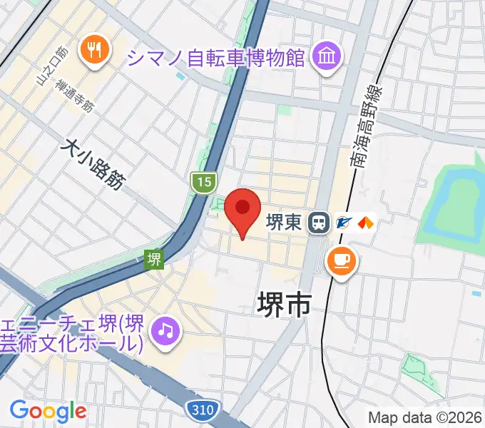 堺東club massiveの地図