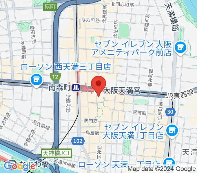 南森町シカゴロックの地図