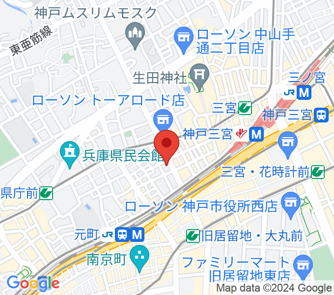 神戸MOKUBA'S TAVERN（木馬）の場所