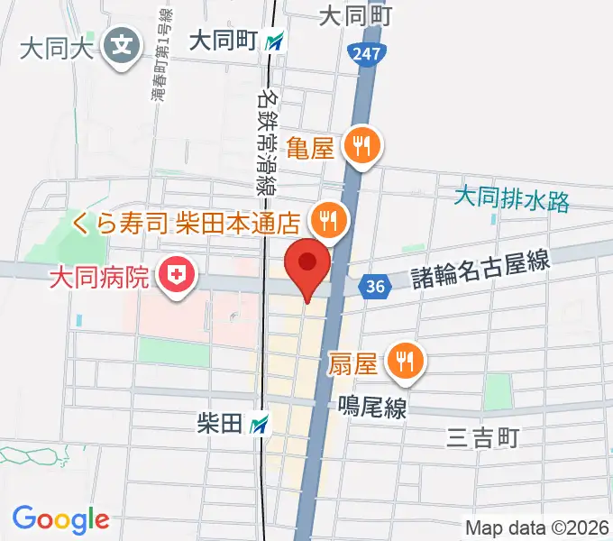 柴田アヒル @-hillの地図