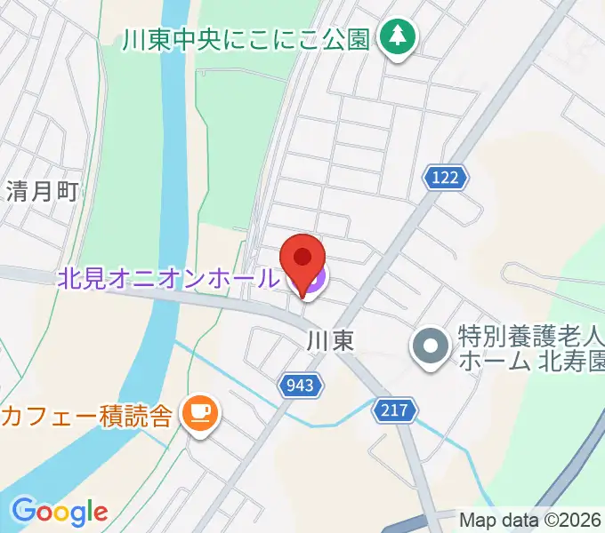 北見オニオンホールの地図