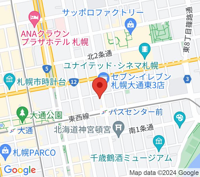 札幌SOUND CRUEの場所