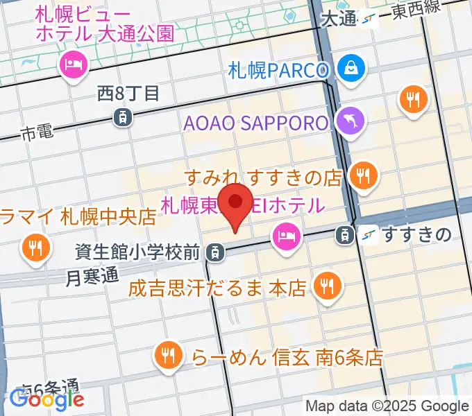 BESSIE HALLの地図