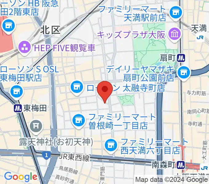 梅田ハードレインの地図