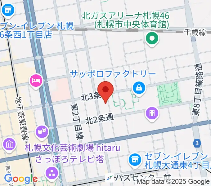 札幌cube gardenの地図