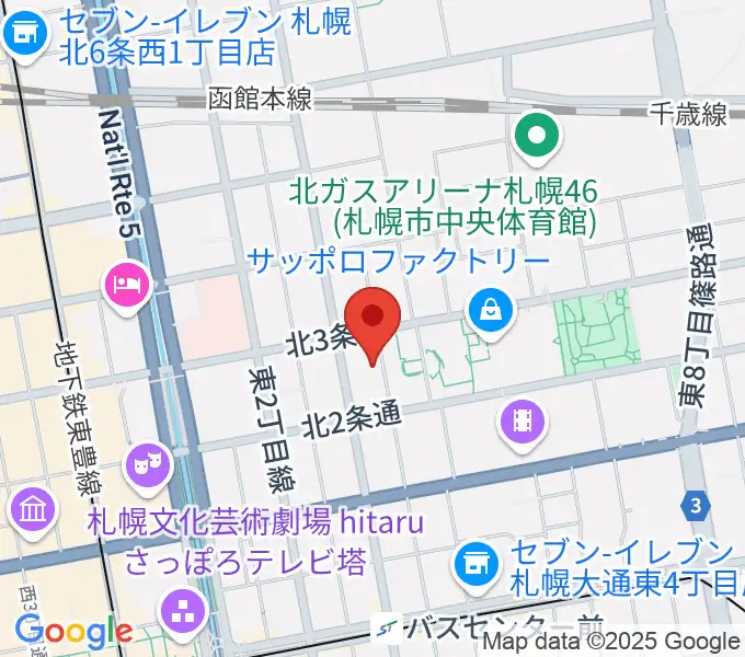 札幌cube gardenの地図