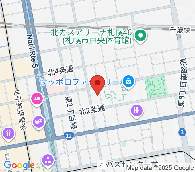 札幌cube gardenの地図