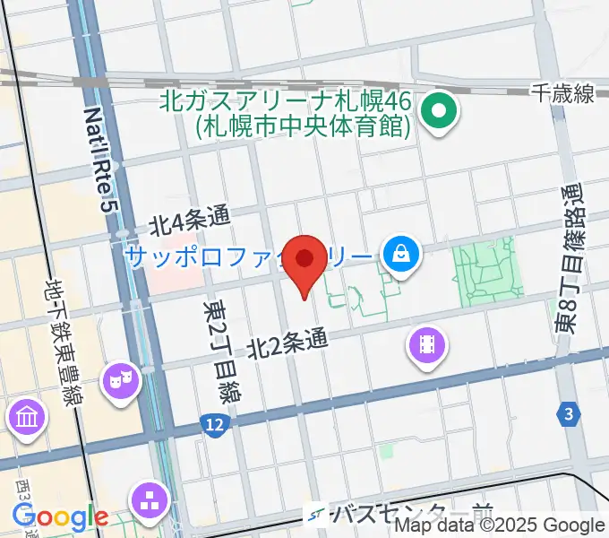 札幌cube gardenの地図