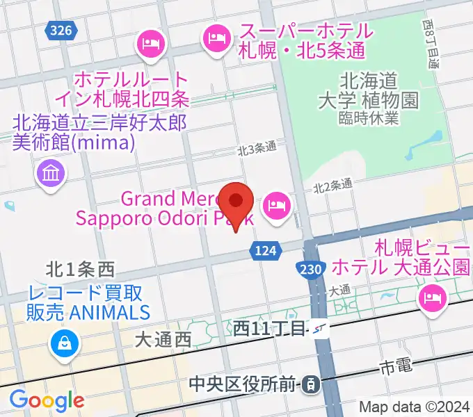 札幌ニトリ文化ホールの地図