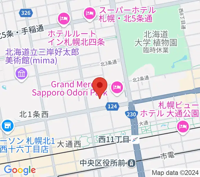 札幌ニトリ文化ホールの地図