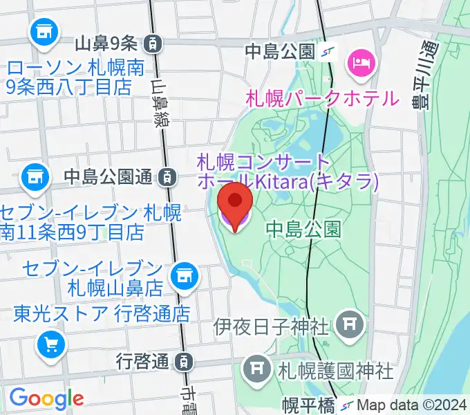 札幌コンサートホールKitaraの地図