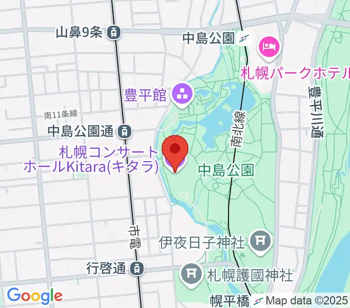 札幌コンサートホールKitaraの地図