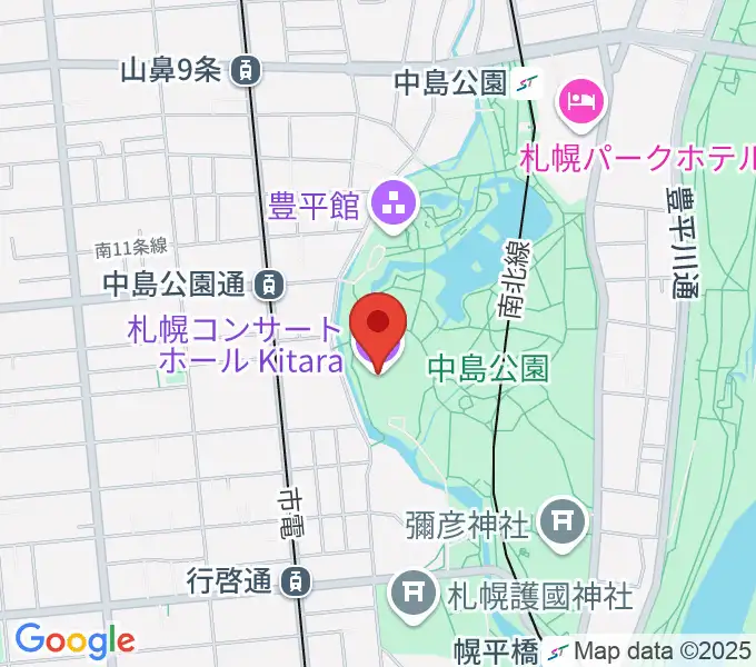 札幌コンサートホールKitaraの地図