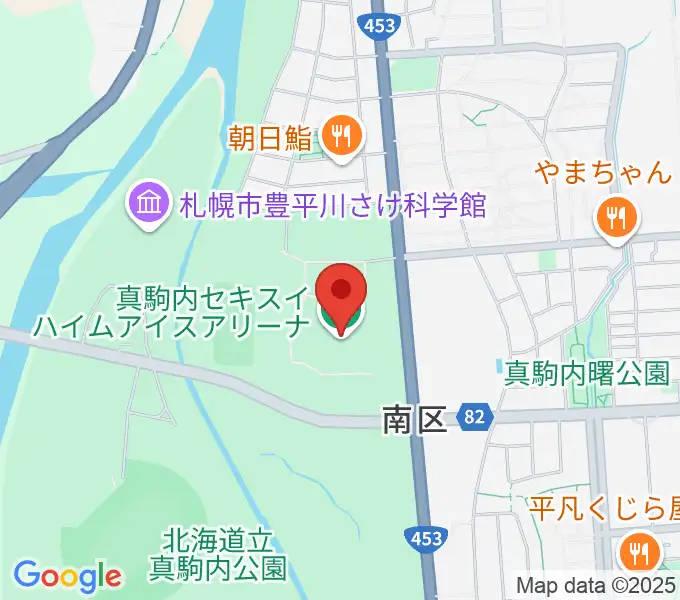 真駒内セキスイハイムアイスアリーナの地図