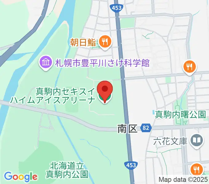真駒内セキスイハイムアイスアリーナの地図