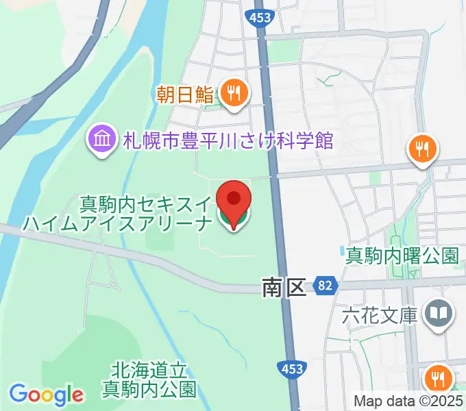 真駒内セキスイハイムアイスアリーナの地図