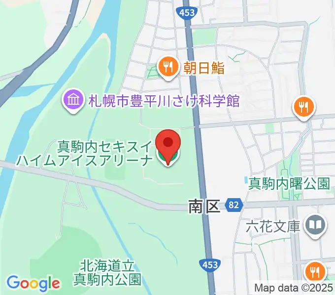 真駒内セキスイハイムアイスアリーナの地図