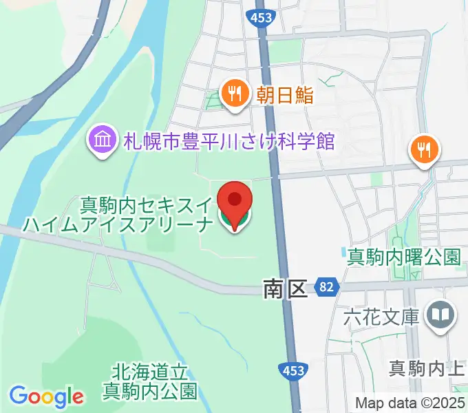 真駒内セキスイハイムアイスアリーナの地図