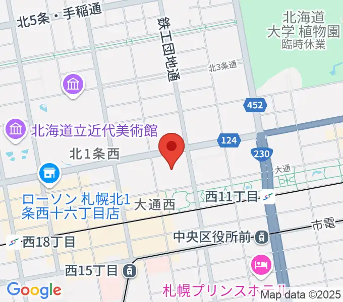 札幌市教育文化会館の地図