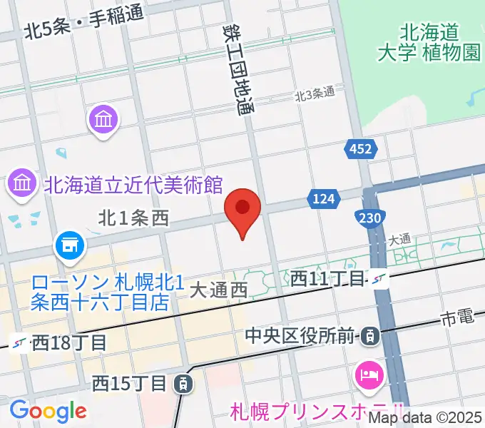 札幌市教育文化会館の地図