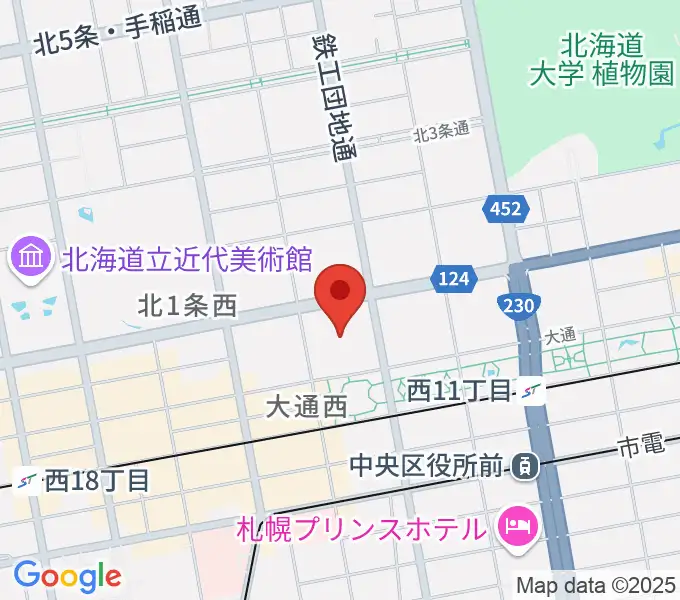 札幌市教育文化会館の地図