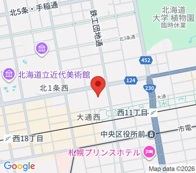 札幌市教育文化会館の地図