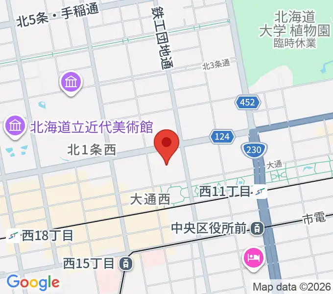 札幌市教育文化会館の地図