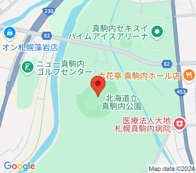 真駒内セキスイハイムスタジアムの地図