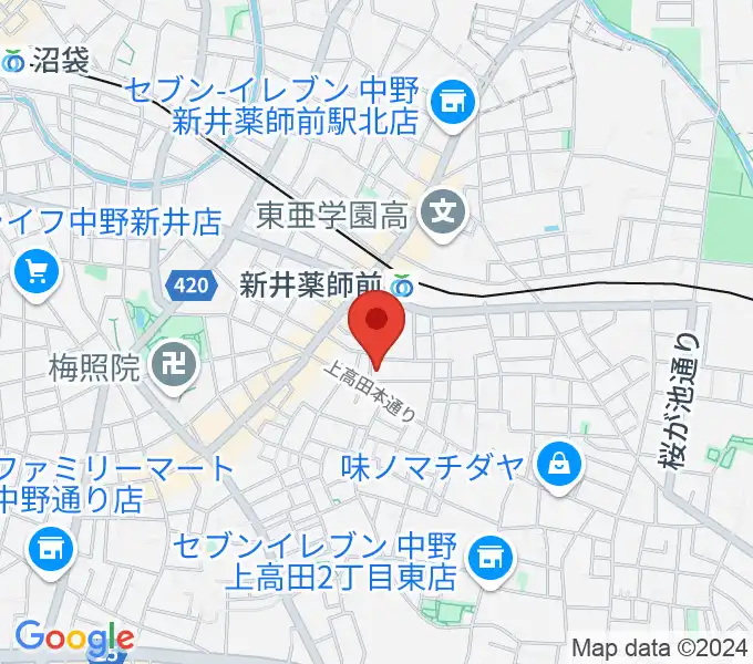 JIN音楽教室の地図