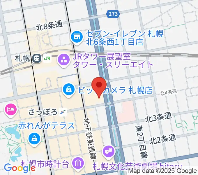 共済ホールの地図