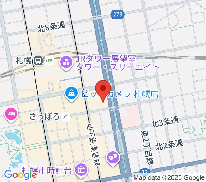 共済ホールの地図