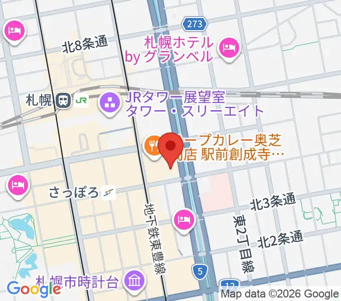 共済ホールの地図