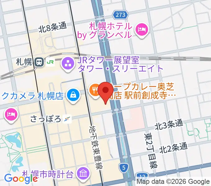 共済ホールの地図