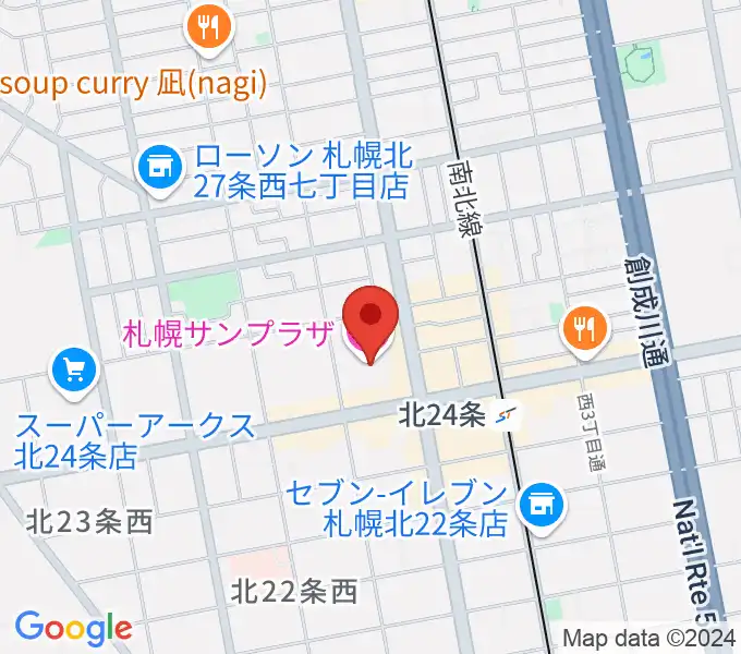 札幌サンプラザホールの地図