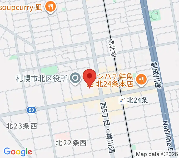 札幌サンプラザホールの地図