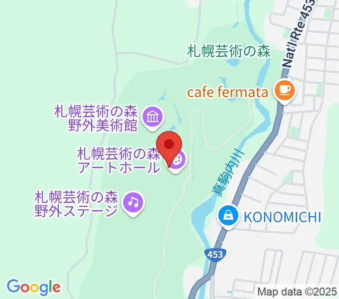 札幌芸術の森アートホールの地図