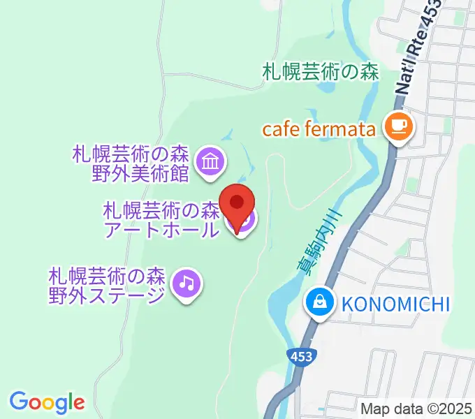 札幌芸術の森アートホールの地図