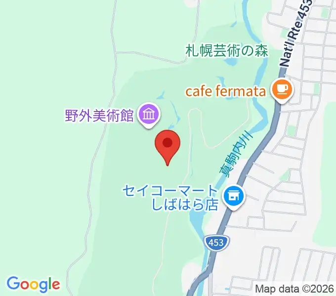 札幌芸術の森アートホールの地図